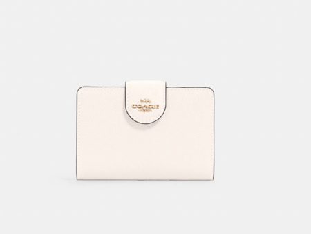 Coach- Medium Corner Zip Wallet (Gold Chalk) Online Hot Sale