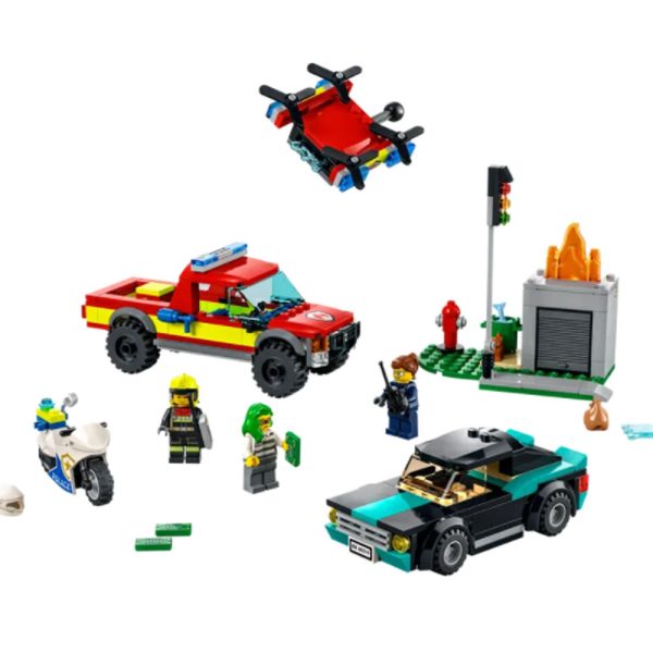 Lego- Fire Rescue & Police Chase Cheap