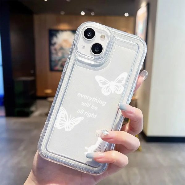 Butterfly Transparent Phone Case For iPhones For Sale