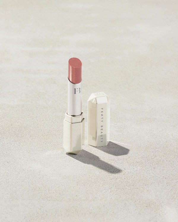 Fenty Beauty- SLIP SHINE SHEER SHINY LIPSTICK (Glazed Peachy Pink) Hot on Sale