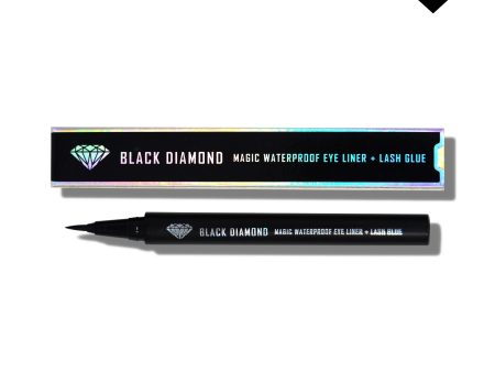 Black Diamond Magic Waterproof Eye Liner + Lash Glue (Full Size) Supply