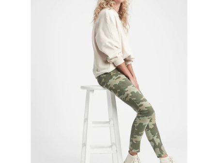 Gap- Olive Green Camo High Rise True Skinny Camo Jeans with Secret Smoothing Pockets Hot on Sale