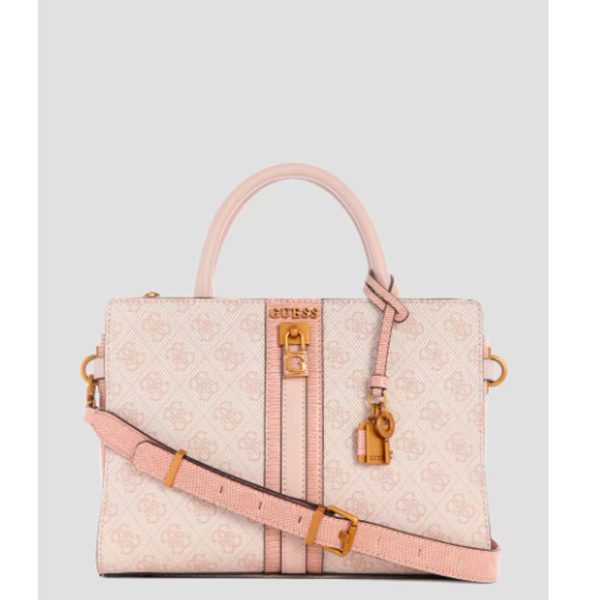 Guess- Ginevra Logo Elite Society Satchel (Blush logo) Online