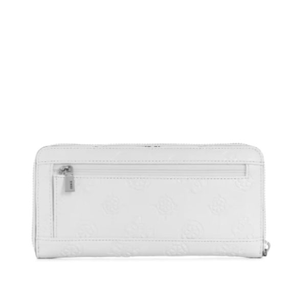 Guess- Galeria Large Zip-Around Wallet (White Multi) Online