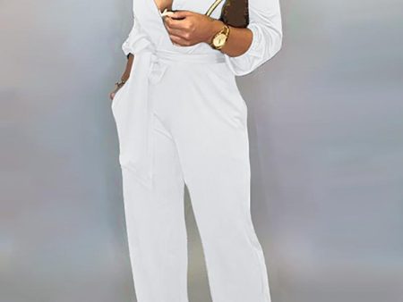 Chicme- Solid Buttoned Pocket Casual Jumpsuit (WHITE) Supply