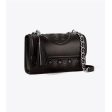 Tory Burch- Small Fleming Convertible Shoulder Bag (Black   Silver) For Discount