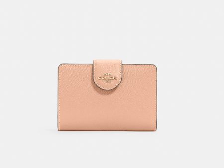 Coach- Medium Corner Zip Wallet (Gold Taupe) Online Sale