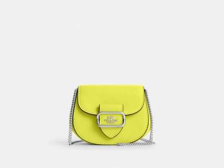 Coach- Morgan Card Case On A Chain - Silver Bright Yellow Online Hot Sale