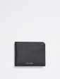 Calvin Klein- Saffiano Leather Coin Pouch Bifold Wallet - Black Beauty Supply