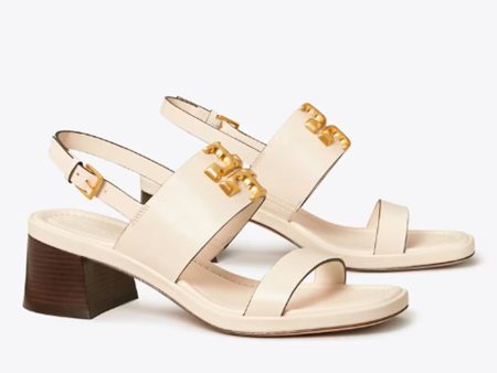 Tory Burch- Eleanor Heel Sandal - New Ivory Discount