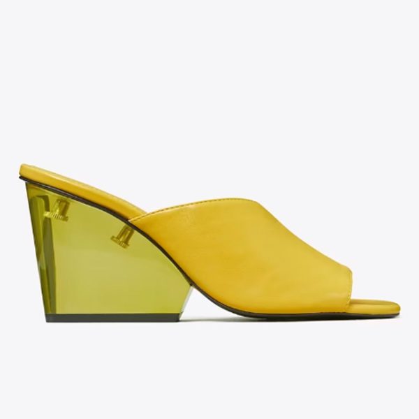 Tory Burch- Asymmetrical Heeled Mule Sandal - Bergamot Supply