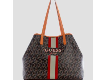 Guess- Vikky Large Tote (Black Gold) For Cheap