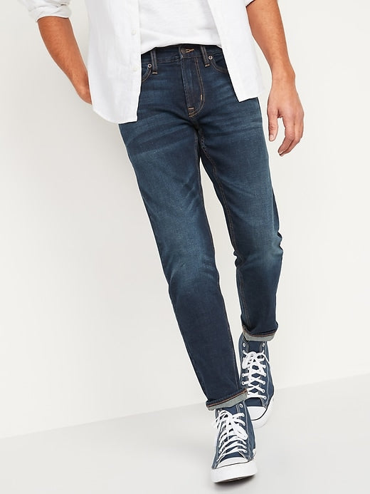 Old Navy- Slim Built-In-Flex Jeans For Men (Dark Wash) on Sale