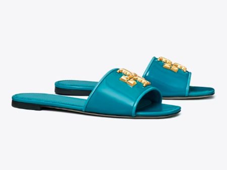 Tory Burch- Eleanor Slide - Bayberry Blue Online Hot Sale