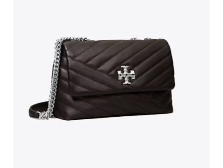 Tory Burch- Small Kira Chevron Convertible Shoulder Bag (Black   Rolled Nickel) Hot on Sale