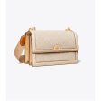 Tory Burch- Small T Monogram Shoulder Bag (Ivory) on Sale