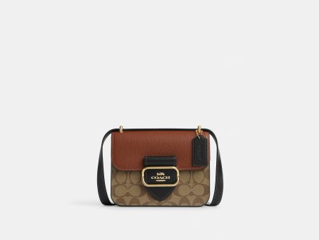 Coach- Morgan Square Crossbody In Colorblock Signature Canvas - Gold Khaki Multi Cheap