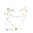 Zaful- Layered Disc Chain Necklace - Gold For Sale