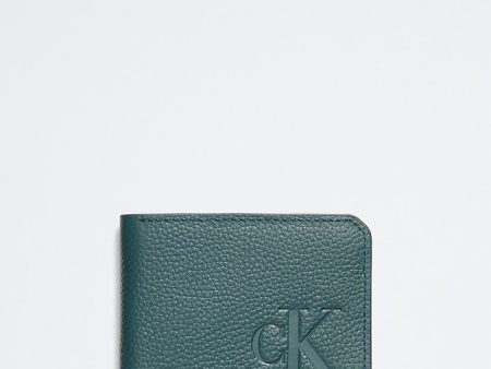 Calvin Klein- Pebble Leather Slim Bifold Wallet - Ponderosa Pine Hot on Sale