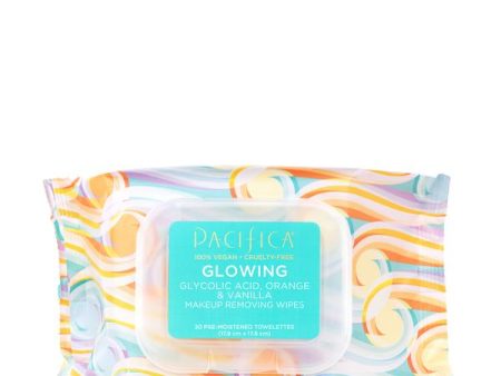 Pacifica Beauty-Glowing Glycolic Acid, Orange & Vanilla Makeup Removing Wipes1 Hot on Sale