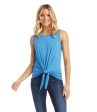 Karen Kane- Tie-Front Tank (CAPRI BLUE) Online