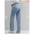 Zaful- High Waist Wide Leg Jeans - Light Blue Discount