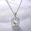 Anster 5.0ct Radiant Cut Minimalist Necklace Supply