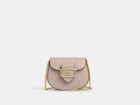 Coach- Morgan Card Case On A Chain - Gold Grey Birch Sale