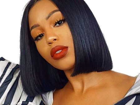 Bob Short Straight Lace Front Human Hair Wig 
Glueless Pre Plucked Brazilian Remy Hair Fashion