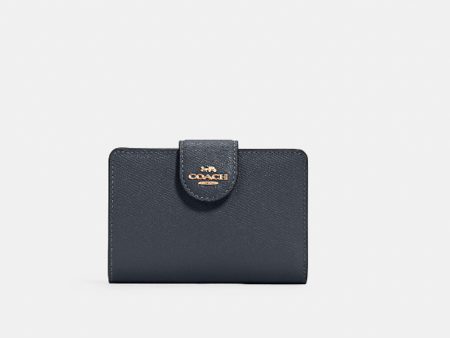 Coach- Medium Corner Zip Wallet (Gold Midnight) For Cheap