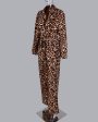 Chicme- Leopard Print Button Design Wide Leg Jumpsuit Online now