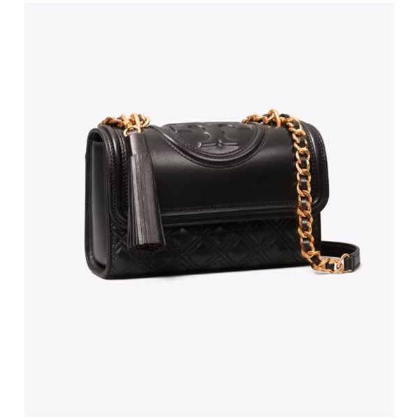 Tory Burch- Small Fleming Convertible Shoulder Bag (Black) Online