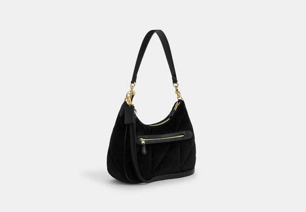 Coach- Teri Hobo With Quilting - Gold Black Online now