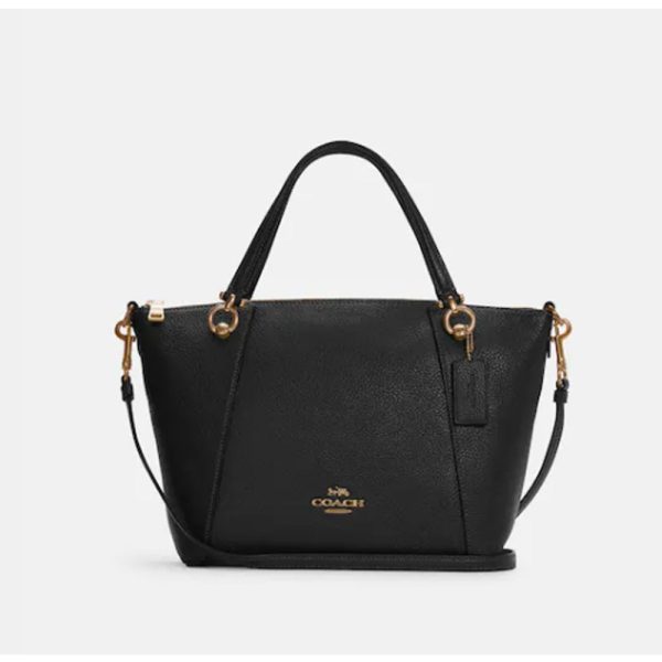 Coach- Kacey Satchel - Gold Black For Cheap