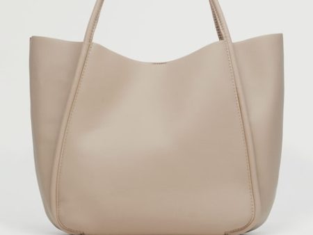 MANGO- Shopper Bag With Double Handle (Ice Grey) For Cheap