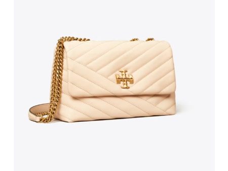 Tory Burch- Small Kira Chevron Convertible Shoulder Bag (New Cream) Supply