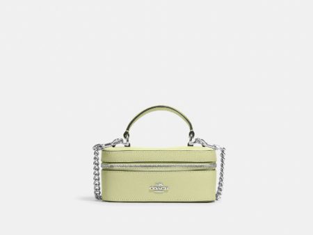 Coach- Train Case Crossbody (Silver Pale Lime) For Cheap