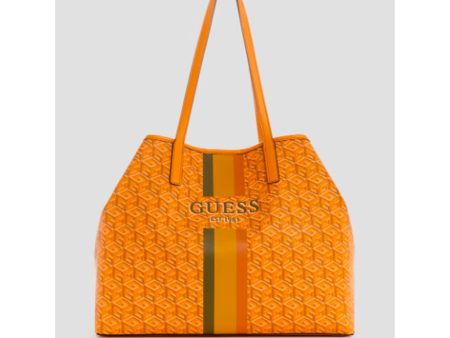 Guess- Vikky Large Tote (Yellow Logo) For Discount