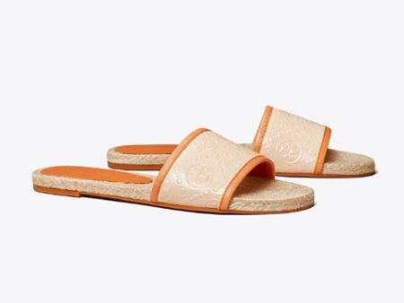 Tory Burch- T Monogram Espadrille Slide - New Cream   Camello Online now