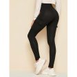 Romwe- Black High Waist Cargo Leggings Hot on Sale