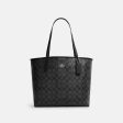 Coach- City Tote In Signature Canvas (Silver Graphite Black) Sale