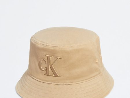 Calvin Klein- Embroidered Monogram Logo Twill Bucket Hat - Cornstalk Online now