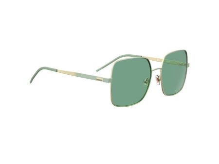 Hugo Boss- Green sunglasses with pyramid-shaped hardware Online now