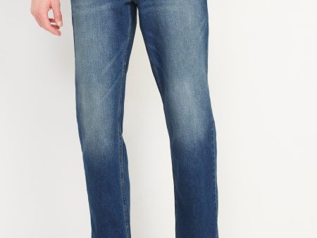 Old Navy- Straight Built-In Flex Jeans for Men (Tinted Light Wash) Online Hot Sale