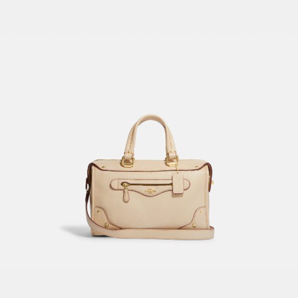 Coach-  Millie Satchel   (Gold Ivory) For Sale