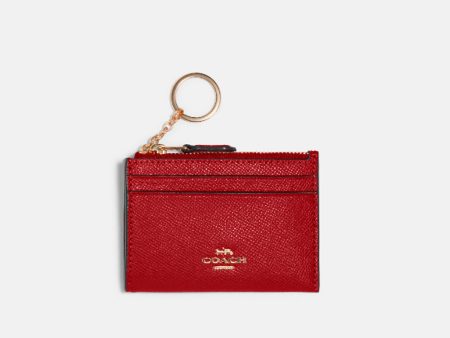 Coach- Mini Skinny Id Case (Gold 1941 Red) Sale