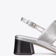 Tory Burch- Eleanor Heel Sandal - Silver Sale