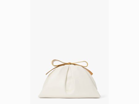 Kate Spade- Bow Frame Clutch - Cream on Sale