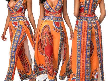 African Print Jumpsuits Hot on Sale