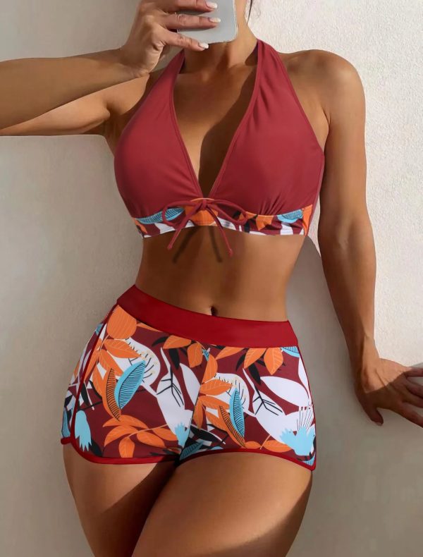 Two Piece High Waist Bikini Set (Multiple Colors) For Cheap